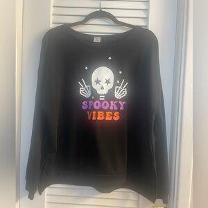 Sugar & Jade Thin “Spooky Vibes” Sweatshirt XXL 26” pit to pit